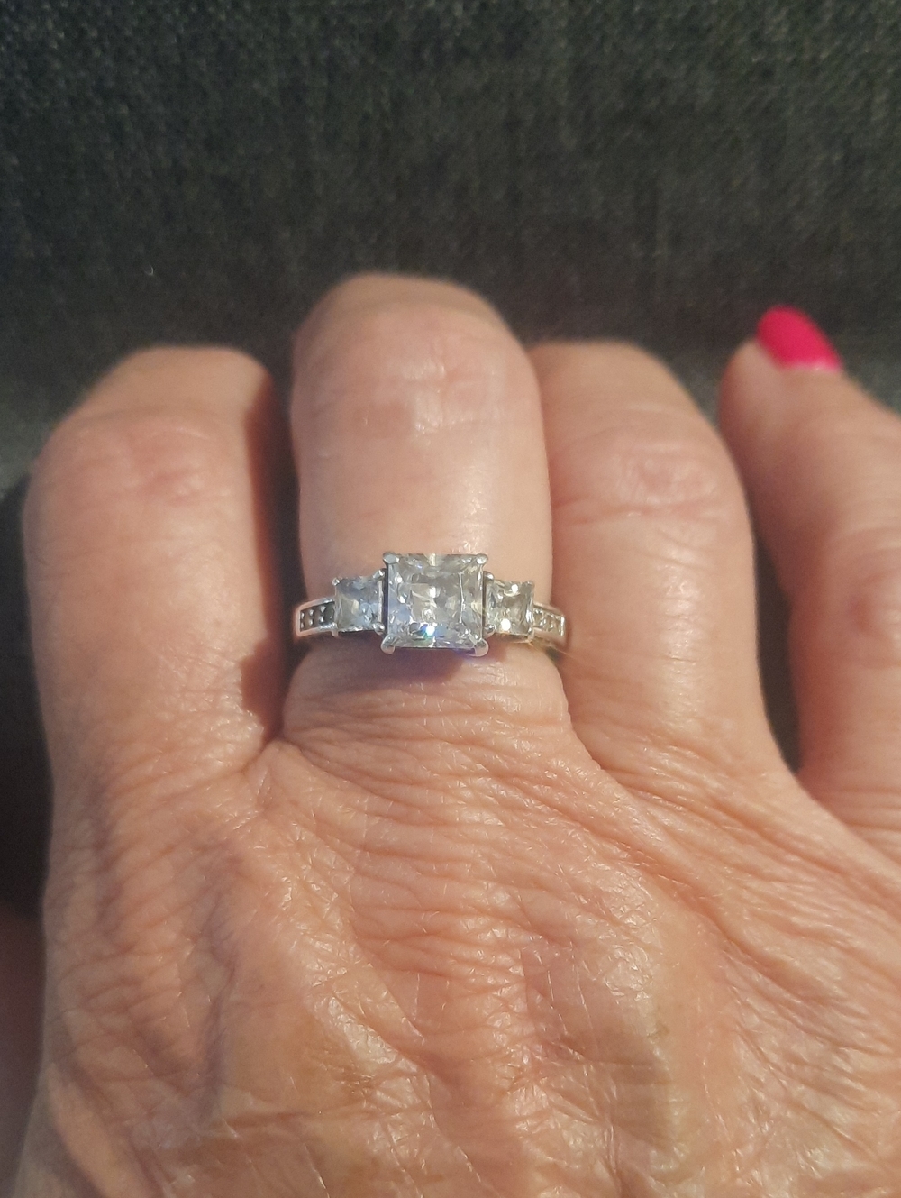 Berricle 3 Stone 925 Cz Ring